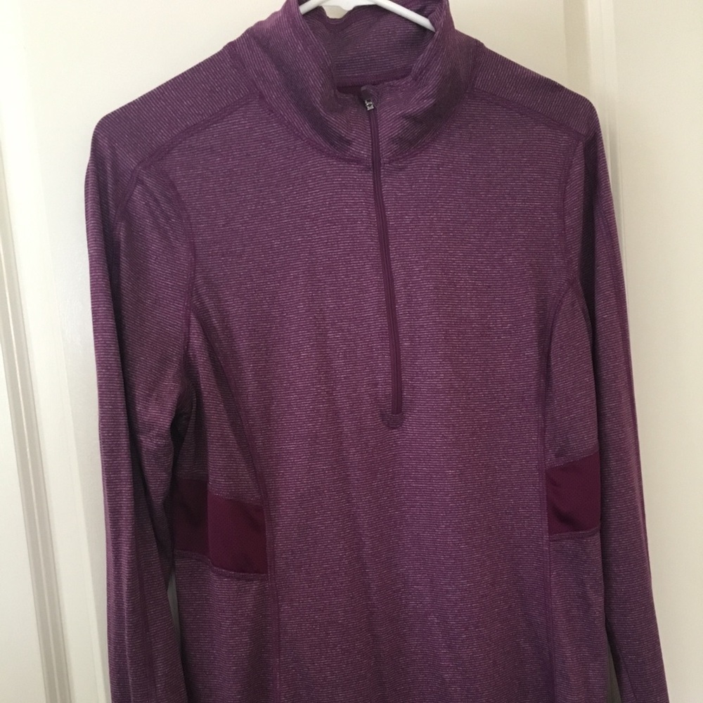 Half-zip, long sleeve athletic top